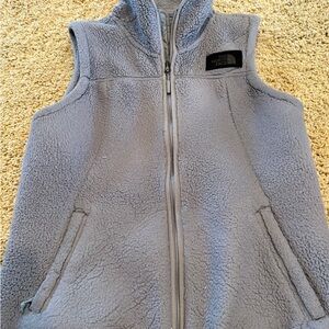 The North Face Light Gray Sherpa Vest